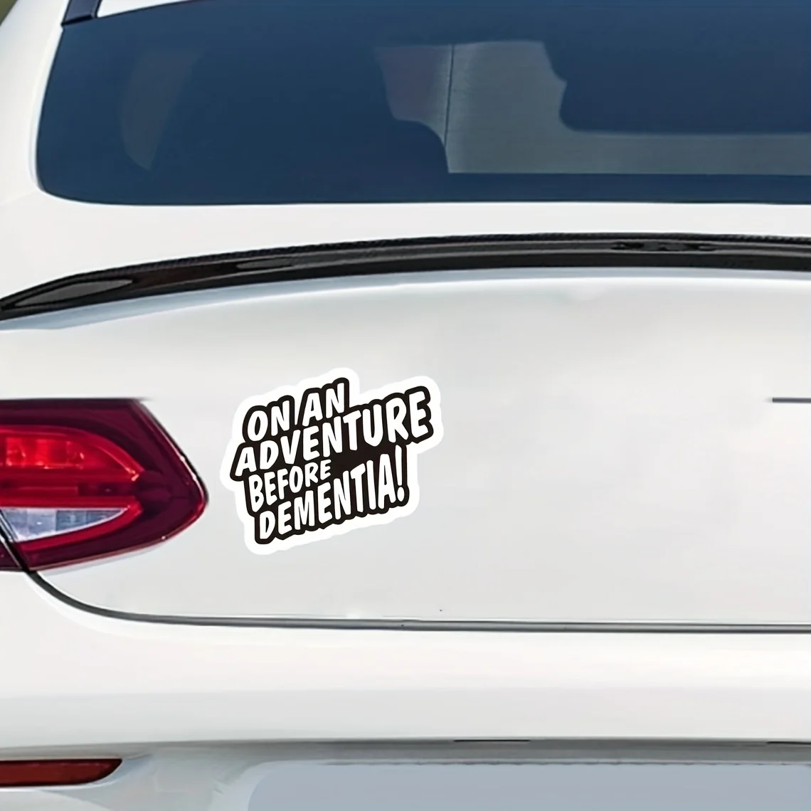Funny Adventure Quote Vinyl Decor Stickers On An Adventure Before Dementia Decals For Car Motorcycle Camper Laptop Cup