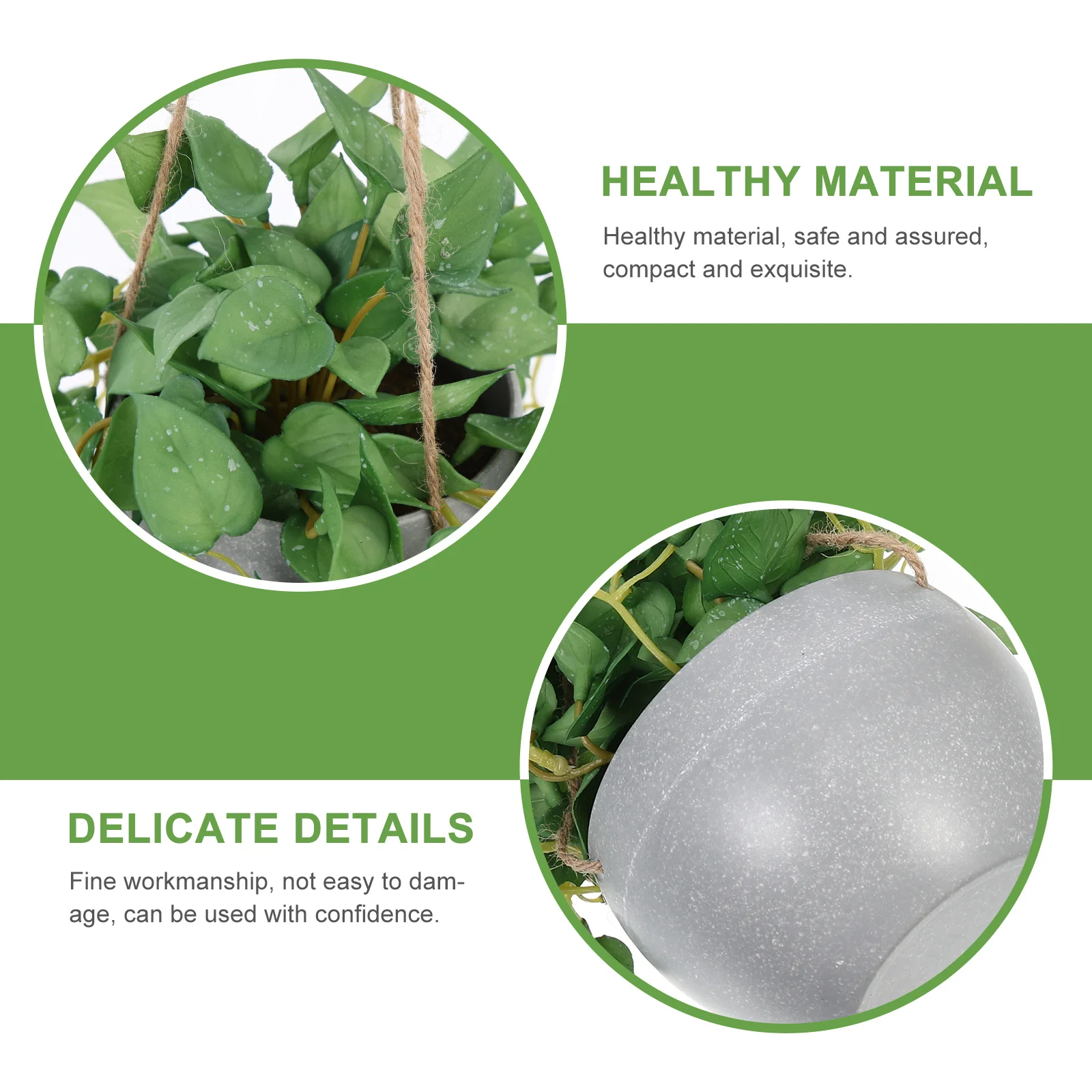 

Lifelike Artificial Rattan Pendant Fake Plant Vine Decor Indoor Wall Hanging Room Garden Outdoor Fence Simulation Green Pothos