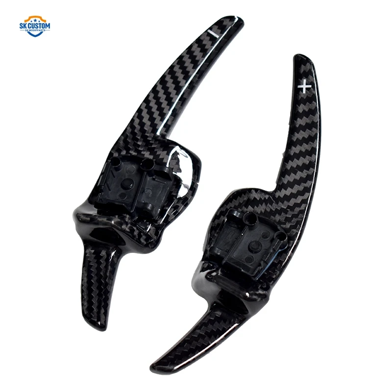 

Real Carbon Fiber Steering Wheel Shifter Paddle for VW Tiguan Golf 6 MK5 MK6 Jetta GTI R20 R36 CC Scirocco POLO Passat B6 B7