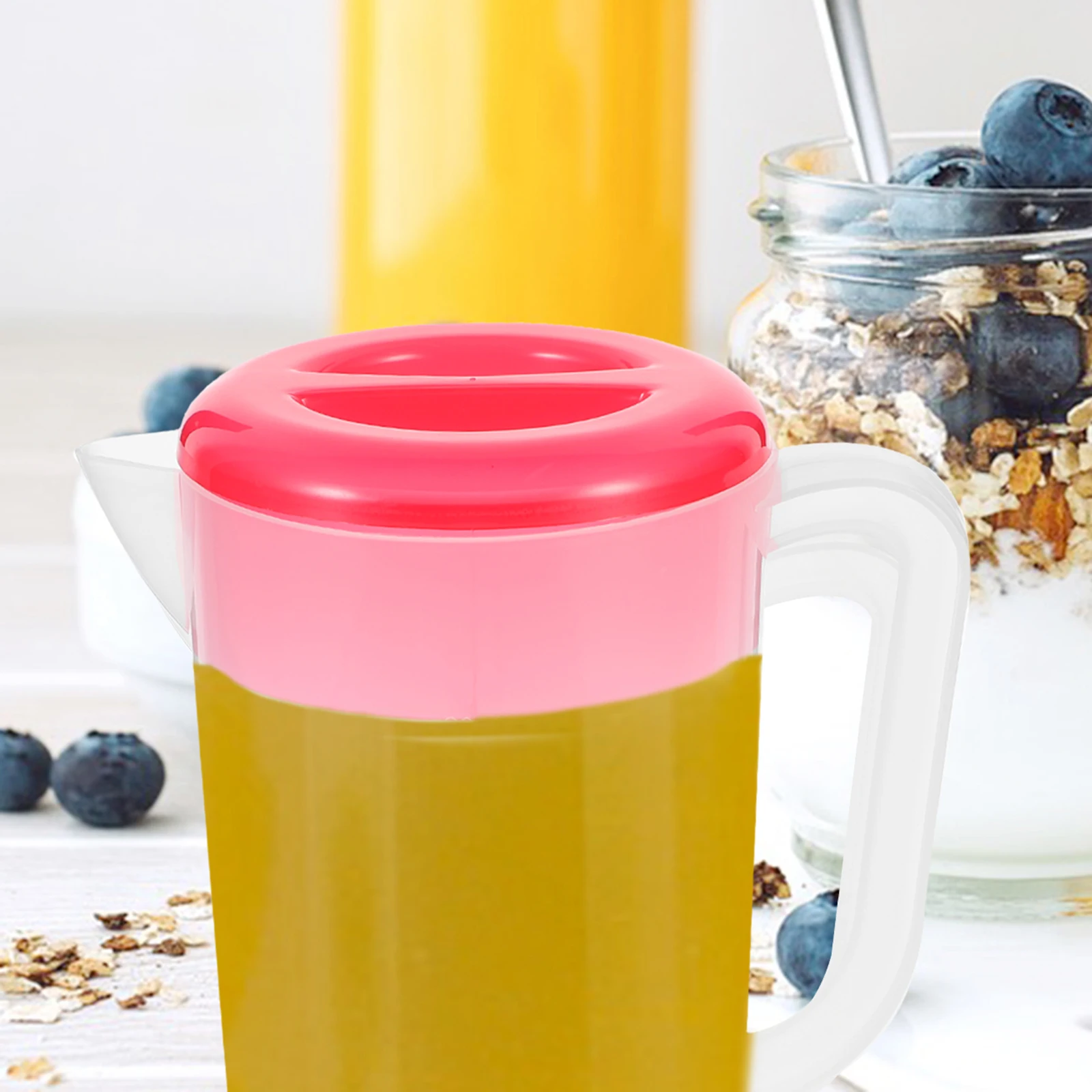 

Large Capacity 2500ML White Lid Water Pitcher Ergonomic H for Cold Hot Drinks Refrigerator Tea Juice Container