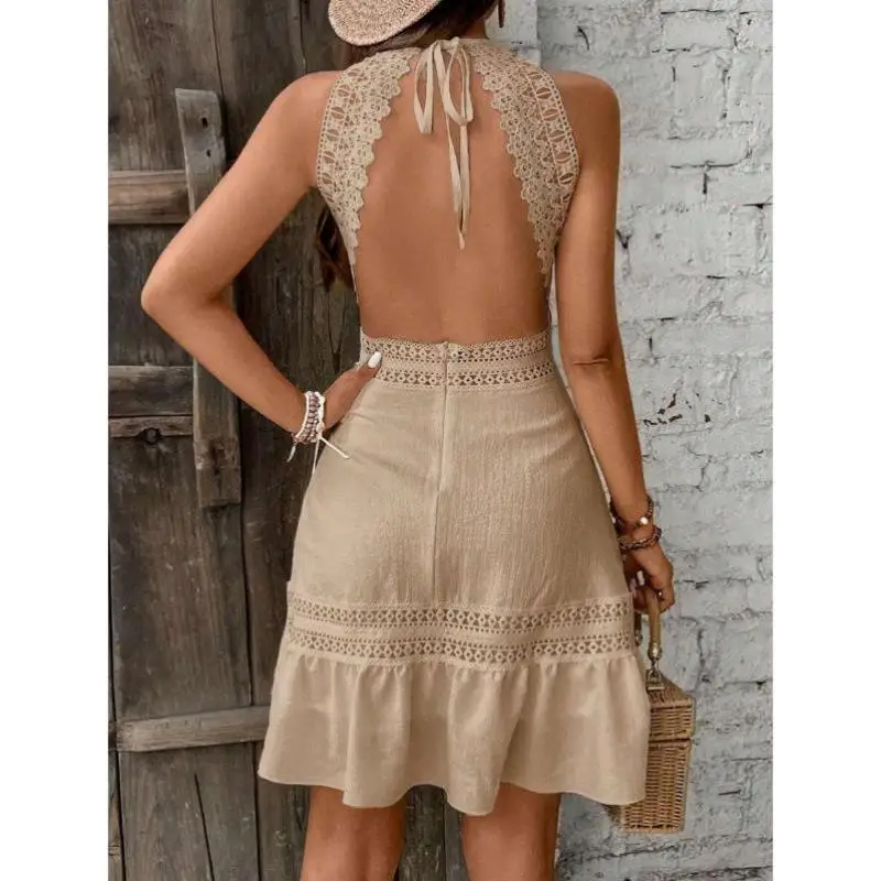 L 8850 Cross-Border New Sle Lace Bal Skirt Splicing Dissolving Design Casual Sportswear Set Autumn Seven-Quarter Sve