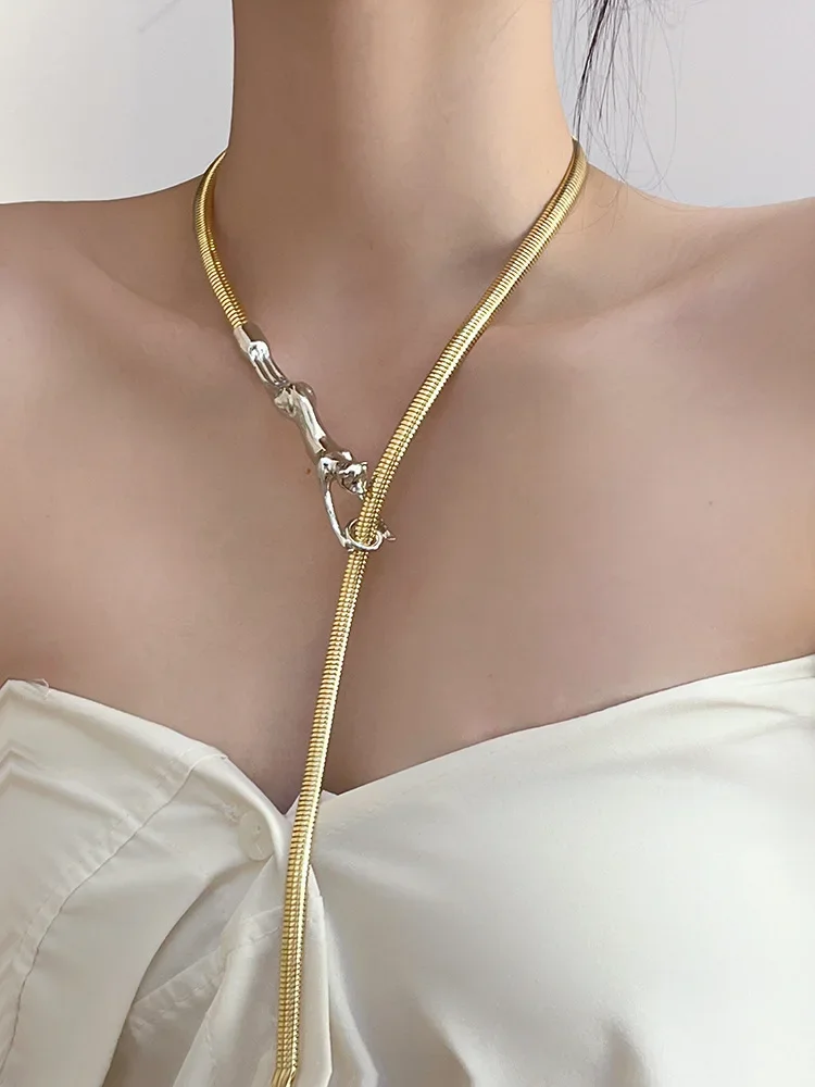 

Niche Designer Series Feline Adjustable Length Necklace Light Luxury Premium Multi-Purpose Waist Chain