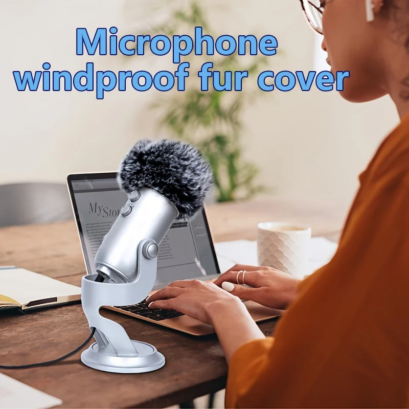 Fluffy Windproof Cover for Microphones and Recorders, Ideal for Indoor/Outdoor Use, Cuts Wind Noise for Pure Sound