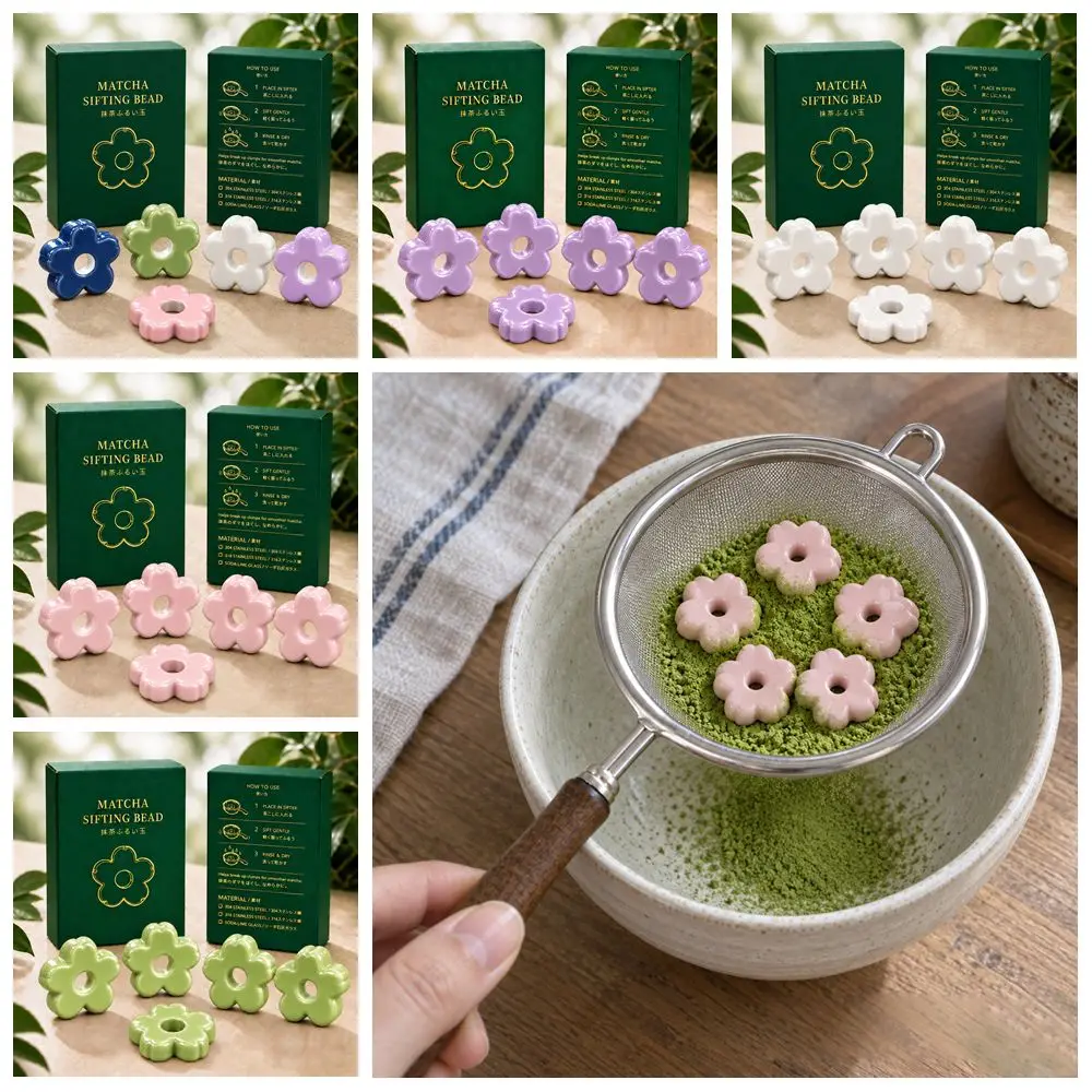 New Ceramics Matcha Sifter Fine Mesh Durable Powder Sifter Smooth Edge Reusable Anti-Clump Sifter For Matcha Preparation