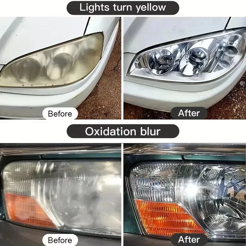 30ml Car Lamp Restoration Polishing Kit Headlight Scratch Remover Oxidation Cleaner Repair Paste Headlamp Assembly Polish Wax