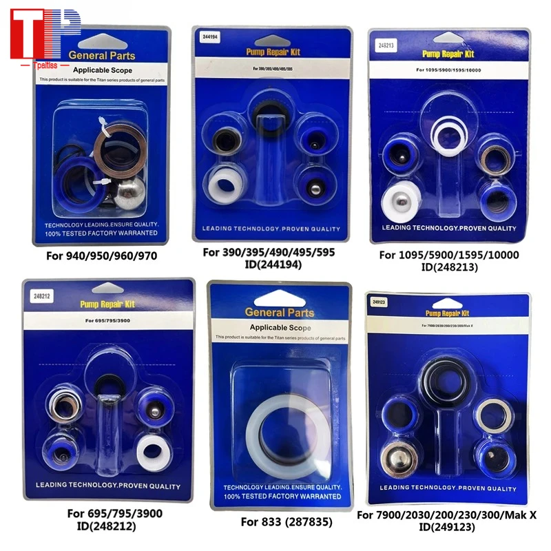 Airless Spray Pump Repair Kit 248213/244194/248212/287835/249123 Seal Gasket Filter for Pump 395 695 960 833 1095