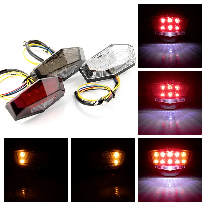 

11 LED Motorcycle Tail Light Stop Brake Lights Rear Tail Light Universal Motorcycle Signal Indicator Taillight Motorbike Blinker