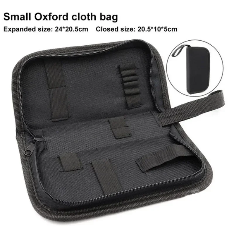 1pc Oxford Cloth Toolkit Bag  Hardware Repair Pouch Portable Storage Waterproof Multifunctional Tool Bag