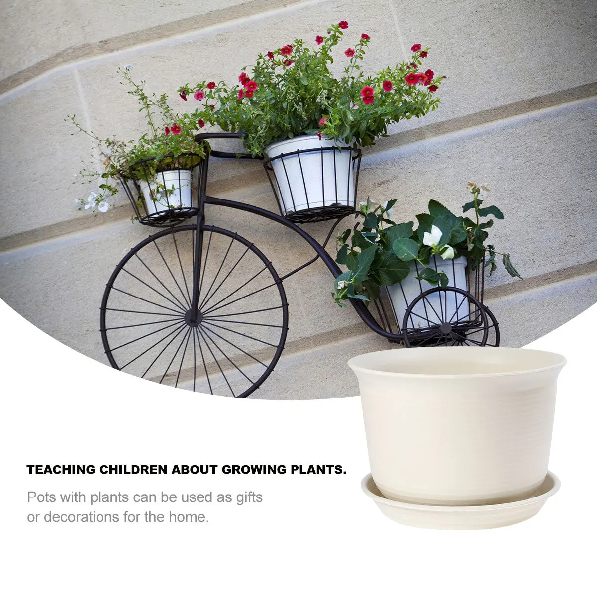 Colorful Plastic Flower Pots Resin Nursery Planter for Seedlings Succulent Plants Small Plant Pots Garden Decoration
