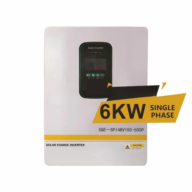 Stable Output 6KW Single Phase Hybrid Grid Inverter IP21,3 Warranty for Home Solar Energy Solution