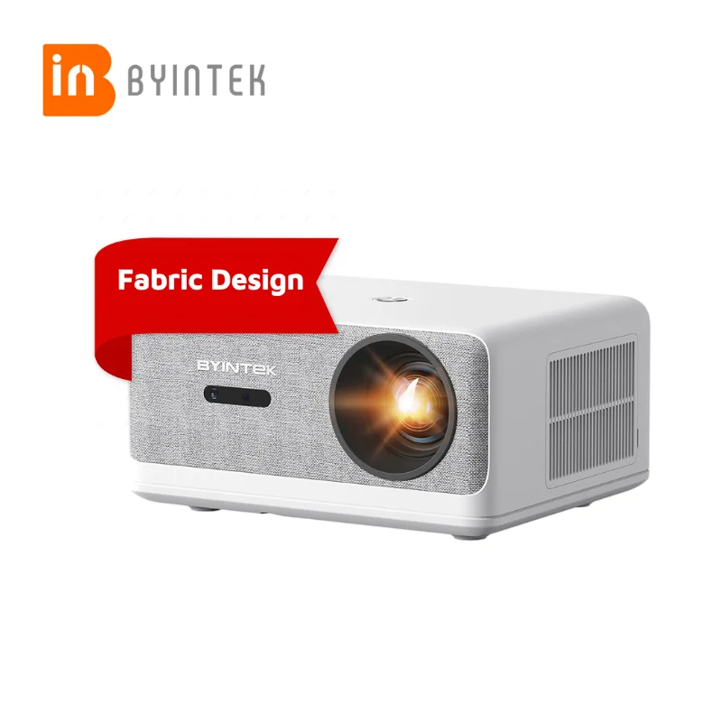 ZXY BYINTEK 1250 ANSI Lumens 1080P LCD Home Portable Small Mini Projector Auto Focus Android 9 Smart Video Projector