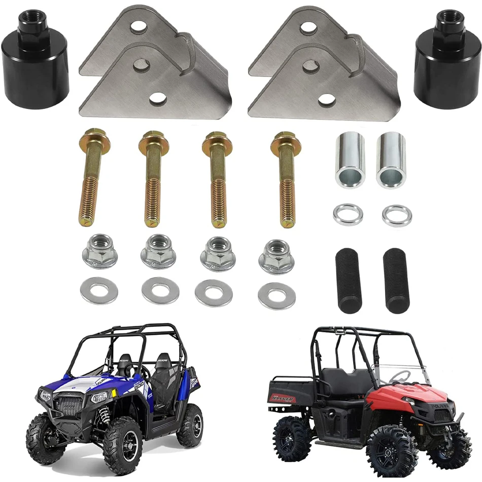 TENG MILE 2'' Front & Rear Full Lift Mount Spacer Kit Brackets Set for 2010-2014 Polaris Ranger 400 500 800 Crew Midsize