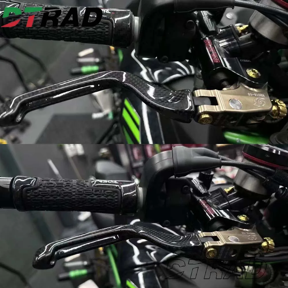 Motorcycle Carbon Fiber Adjustable Clutch Brake Lever Control Folding Handles For DUCATI PANIGALE V2 V4/S/R Streetfighter V4/S