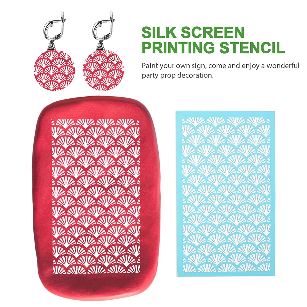 

Polymer Clay Stencil Silk Screen Templates Reusable Washable for DIY Crafts Wood Signs T-Shirts Glass Canvas Projects