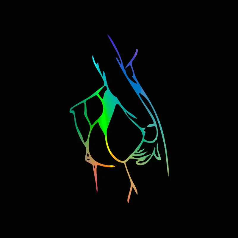 

Sexy woman's butt Funny image Gas tank cap car sticker Silhouette Decal Scratchproof graphic car decoration sticker