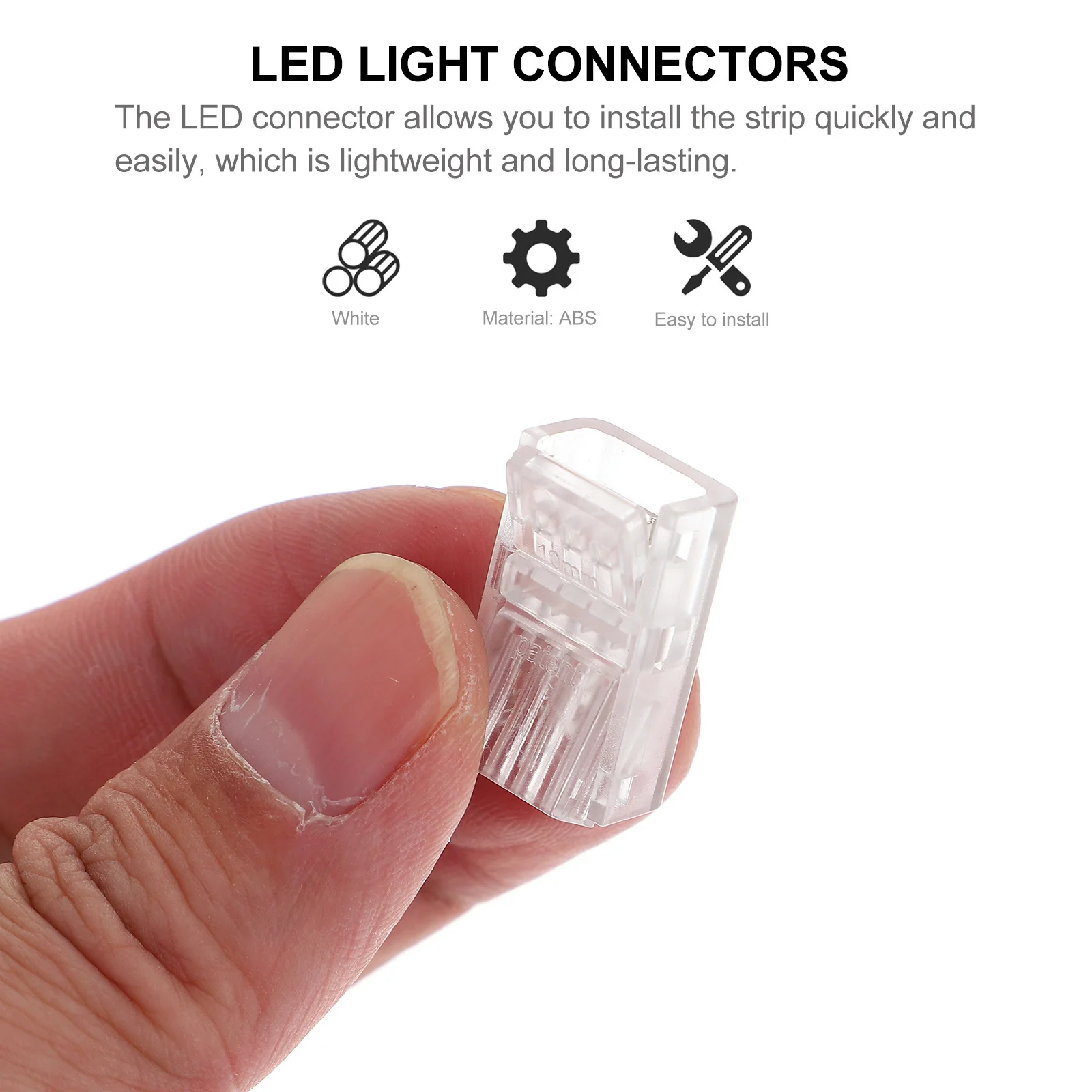 

10pcs Led Strip Connectors 5 Pin 10Mm Rgbw No Soldering Waterproof For Strip Light Projects Led Light Connectors Electrical