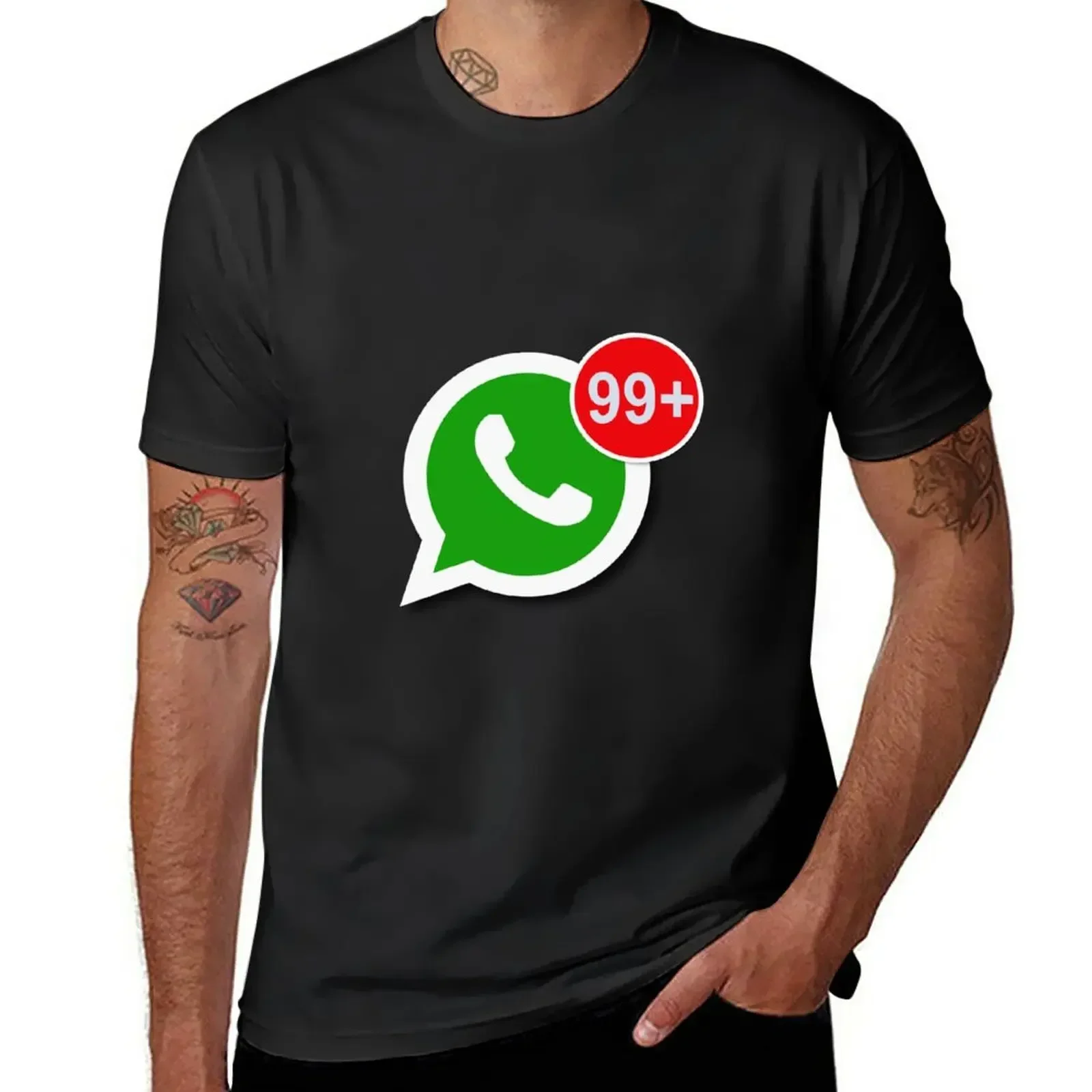 WhatsApp Messages T-Shirt Short sleeve tee summer tops new edition men workout shirt