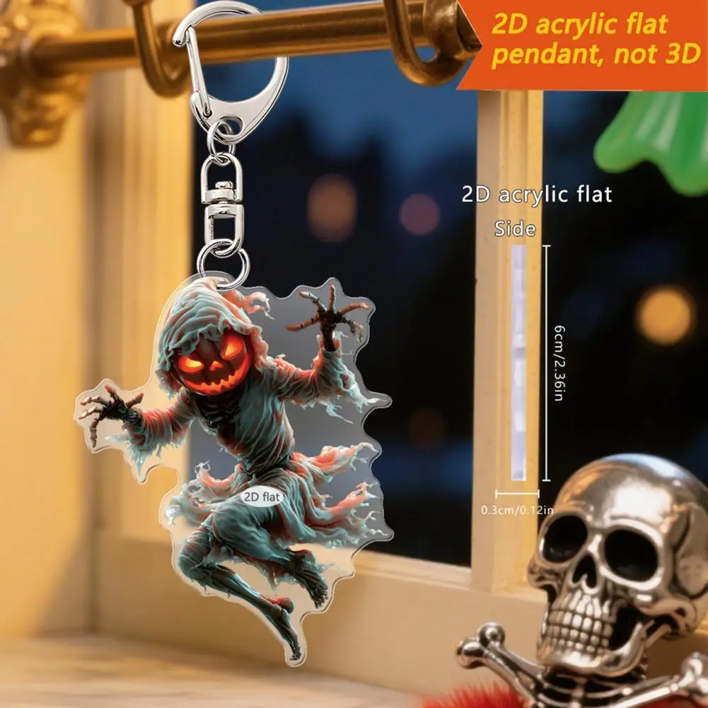 

Halloween Car Ornament Colorful Car Charm Spooky Pumpkin Man Car Mirror Hanging Decoration Halloween for Auto for Christmas