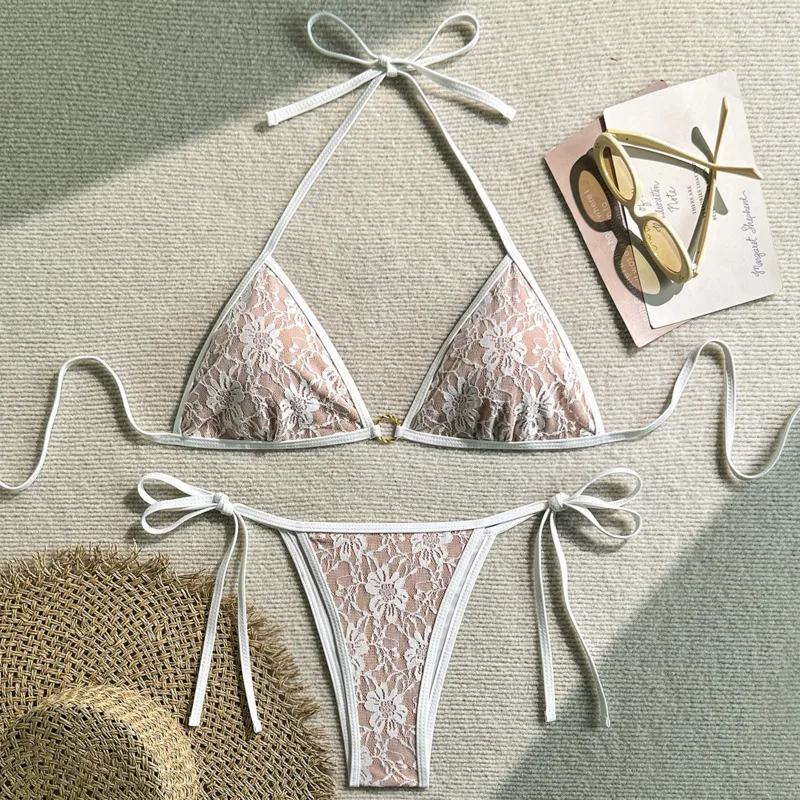 Lace Sexy Bikinis 2026 Women's Swimwear Female Swimsuit For Swim Wear Bathing Suits Brazilian Bikini Set Beachwear Pool Bather