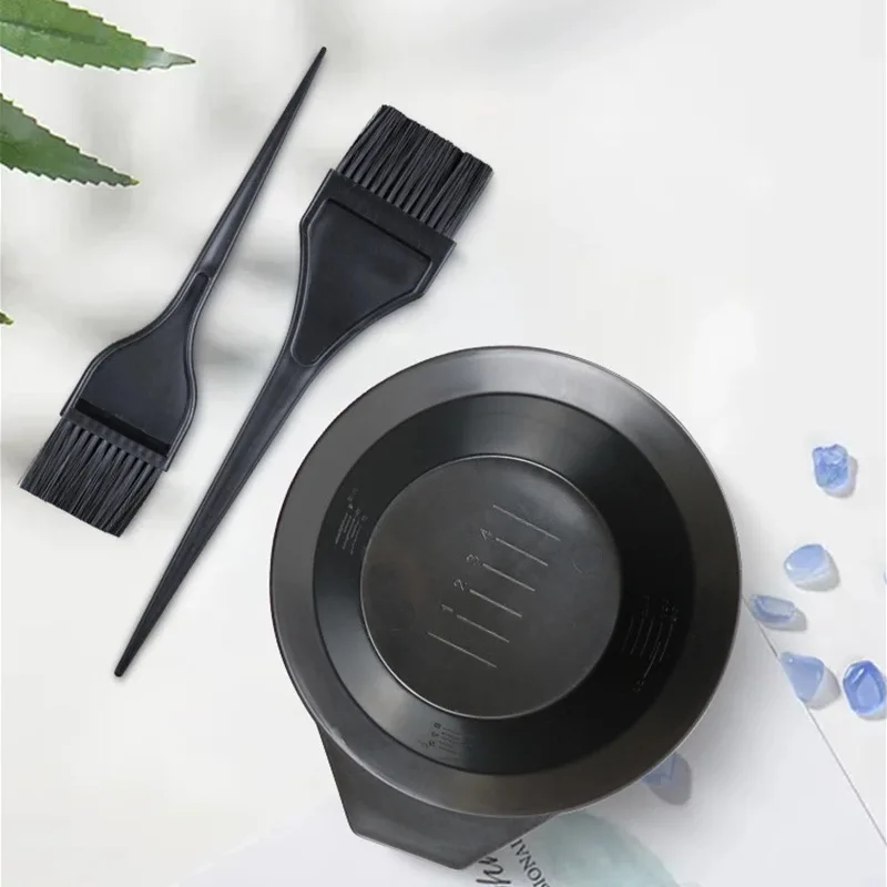 Hair Dye Treatment Bowl Brush Set Small Black Hairs Dye Bowl HairDye Brush Hairs Mask Bowl Brush Hair Dyes Sweeper