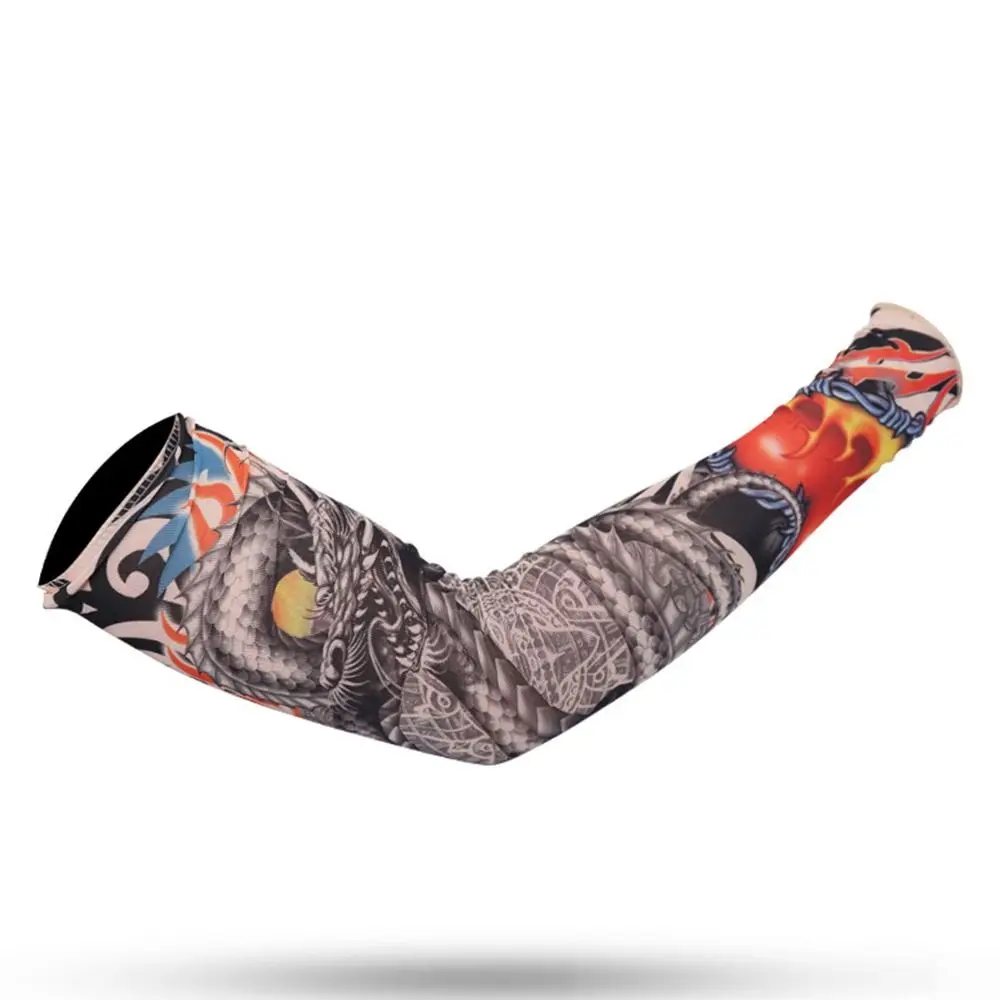 AliExpress 1Pc Tattoo Sleeve for Men Women Anti-Sunburn Sleeve Elastic Outdoor Nightclub Cycling Arm Cover Party Cycling Flower Arm