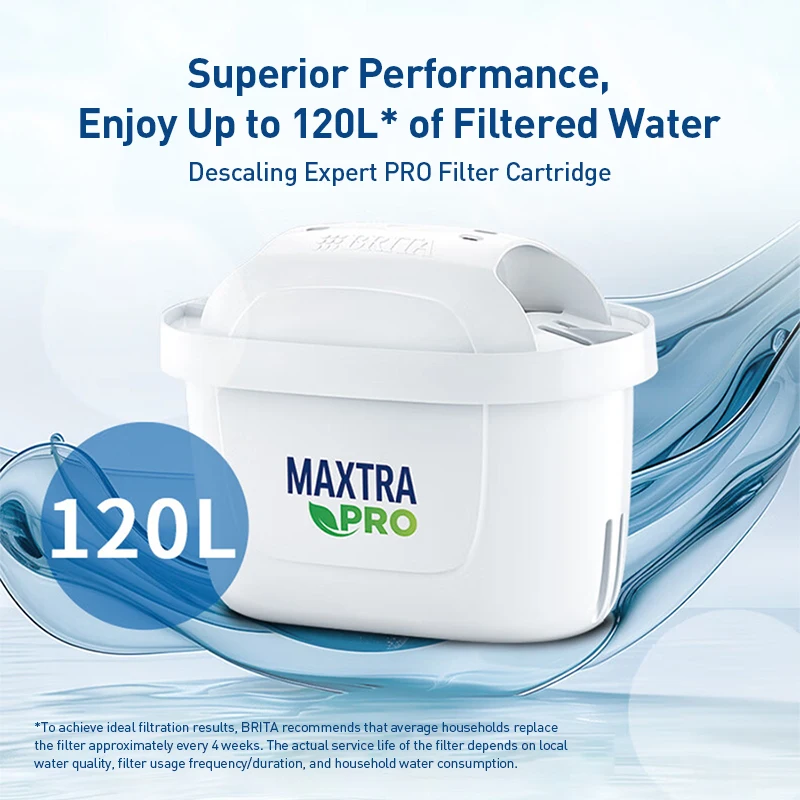

Brita MAXTRA+ PRO Water Filter Cartridge 50% Better Limescale Reduction 120L Capacity 4-Layer Purification for Tap Water