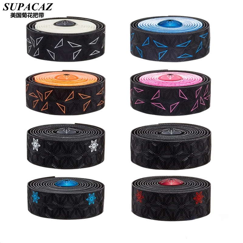 Supasox Correia Do Guiador Da Bicicleta  Bicycle Anti Skid Bar Tape EIEIO PU Shock Absorbing Handlebar Tapes Bike Accessories