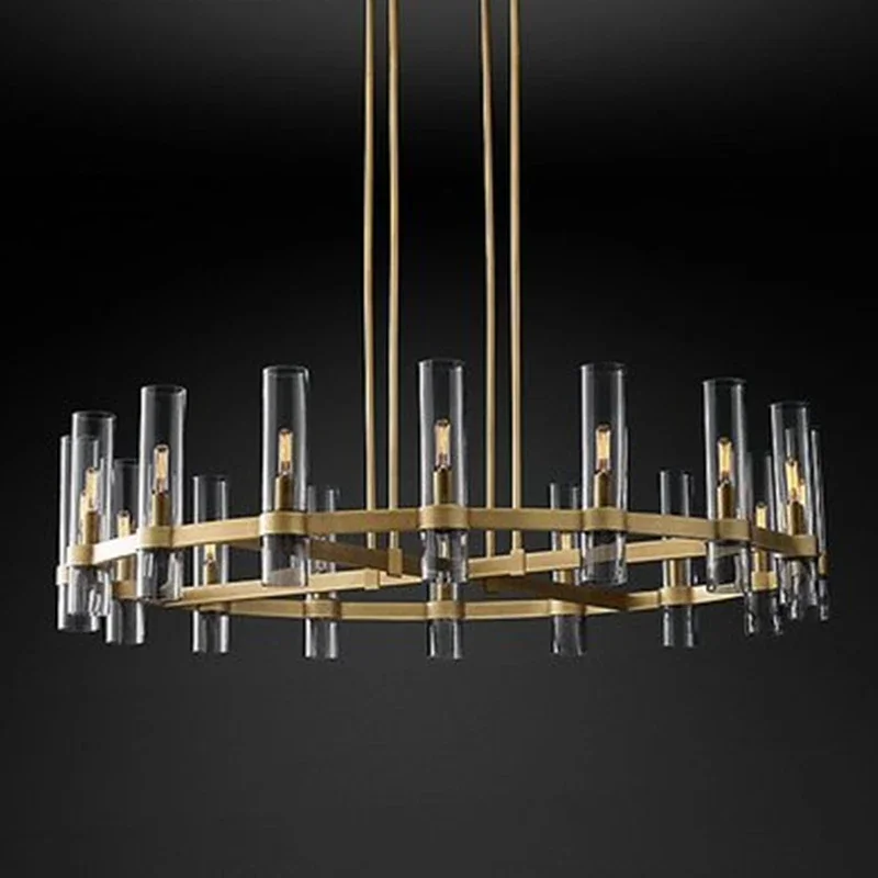 

American Loft Lighting E14 Led Glass Chandelier Chrome Pendant Lamp Lighting Foyer Retro Glass Shades Led Lighting