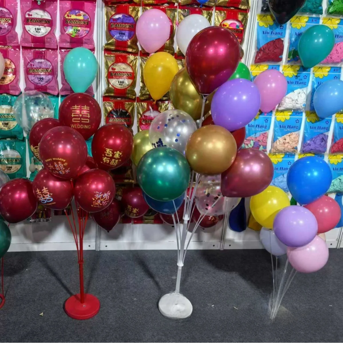 Transparent Table Balloon Display Stand Detachable 7 Balls Table Support Clear Frame Creative Wedding Ladies Short Sleeve T-S...