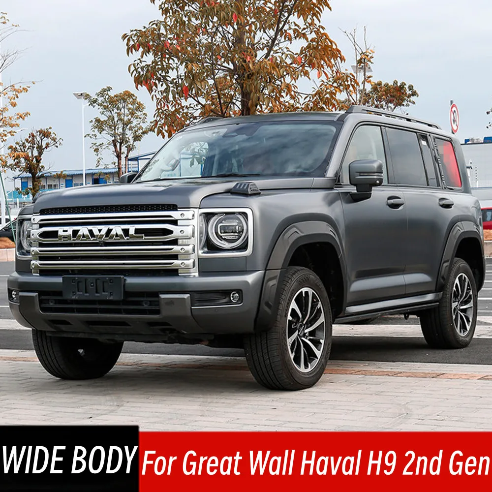 Wide Body Fender Flares For 2024-2026 GWM Haval H9 2nd Gen Wheel Arches Eyebrow Trim Mud Guard Off‑road Car Exterior Accessories