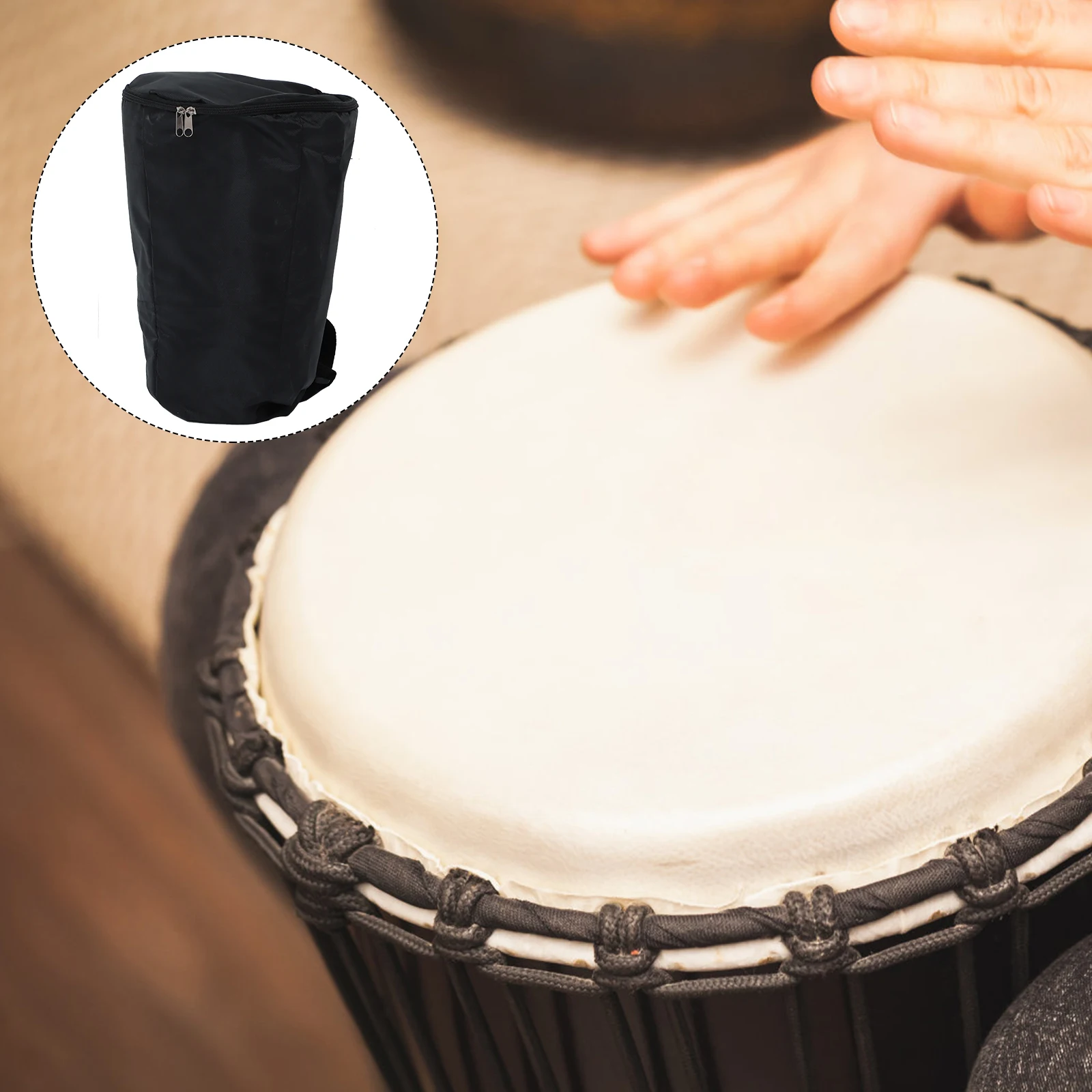 

African Drum Kit Percucion Drumsticks Bag Cloth Waterproof Travel Backpack Cymbal Djembe Carrying Case Baqueta