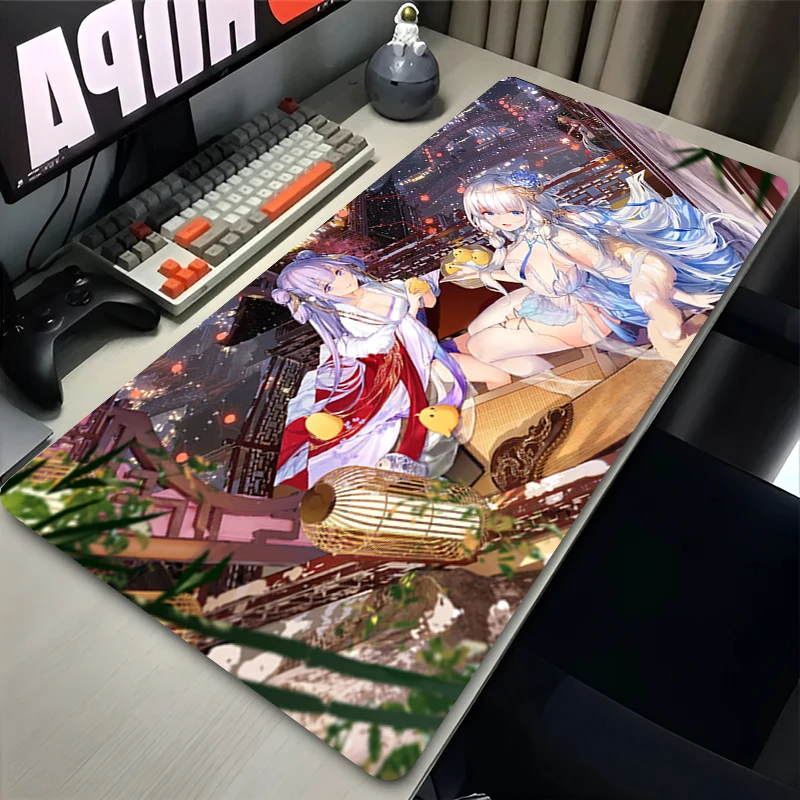 Azur Lane Mouse Pad Anime Girls Formidable Desk Mat كمبيوتر محمول كبير ماوس الألعاب الملحقات XL XXL Kawaii المطاط لوحة المفاتيح