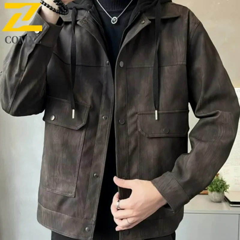 

Мужской стильный ретро американский плащ ветрозащитный осенний велосипедный красивый дорожный велосипедный плащ 2025 дышащее пальто для кемпинга