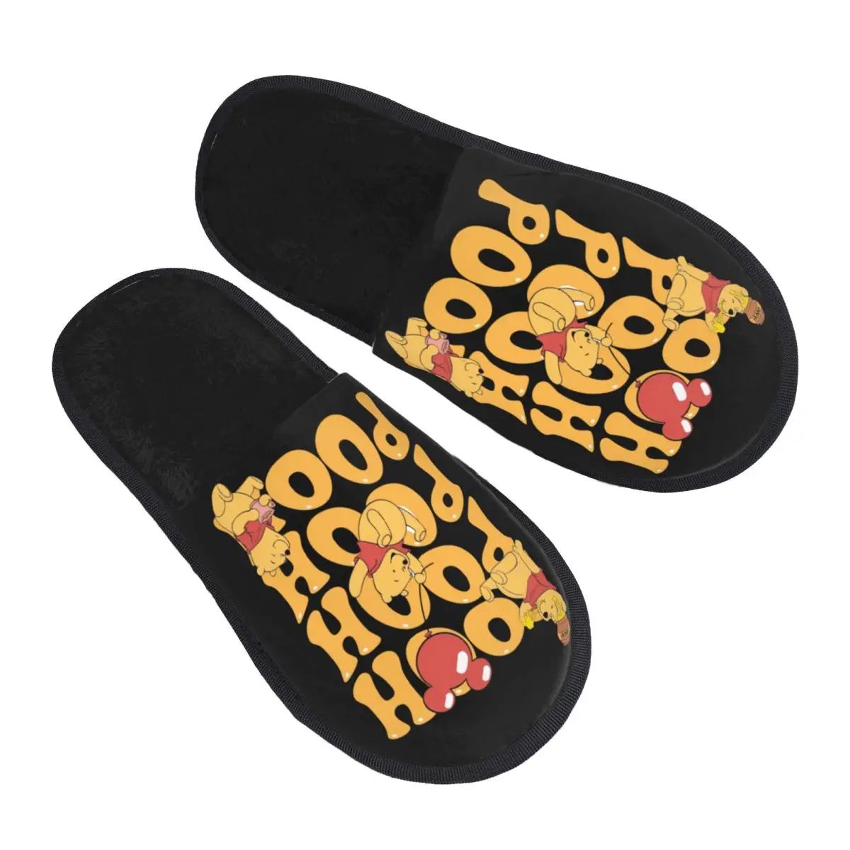 

Custom Print Women Winnie The Pooh House Slippers Soft Warm Bear Cartoon Memory Foam Fluffy Slipper Indoor Outdoor Shoes