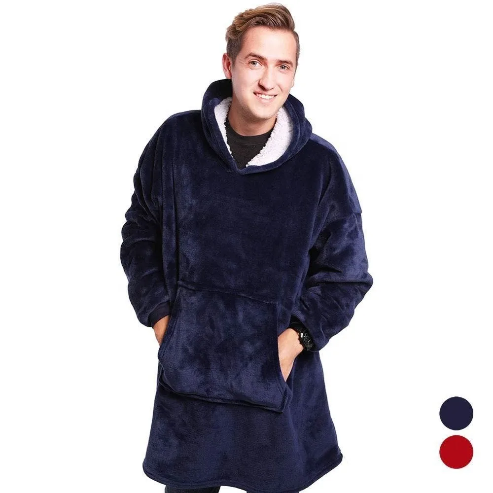 Facecloth Home Lounging Clothes Pullover TV Blanket Outdoor Cold Sweater Hooded Female Home Sleeping Robe Can Be Worn Outside Ms