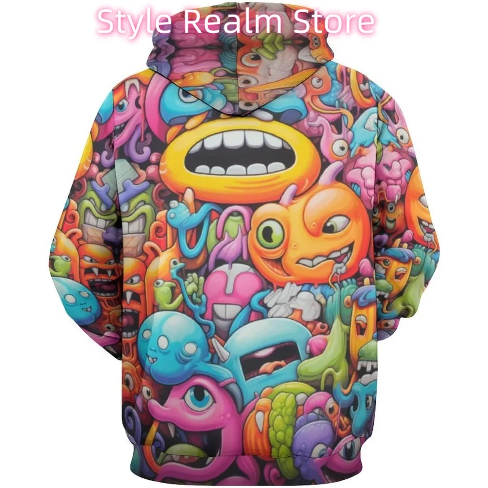 للجنسين التعادل مصبوغ هوديي مطبوعة مقنعين مخدر الكرتون مضحك البلوز هوديس