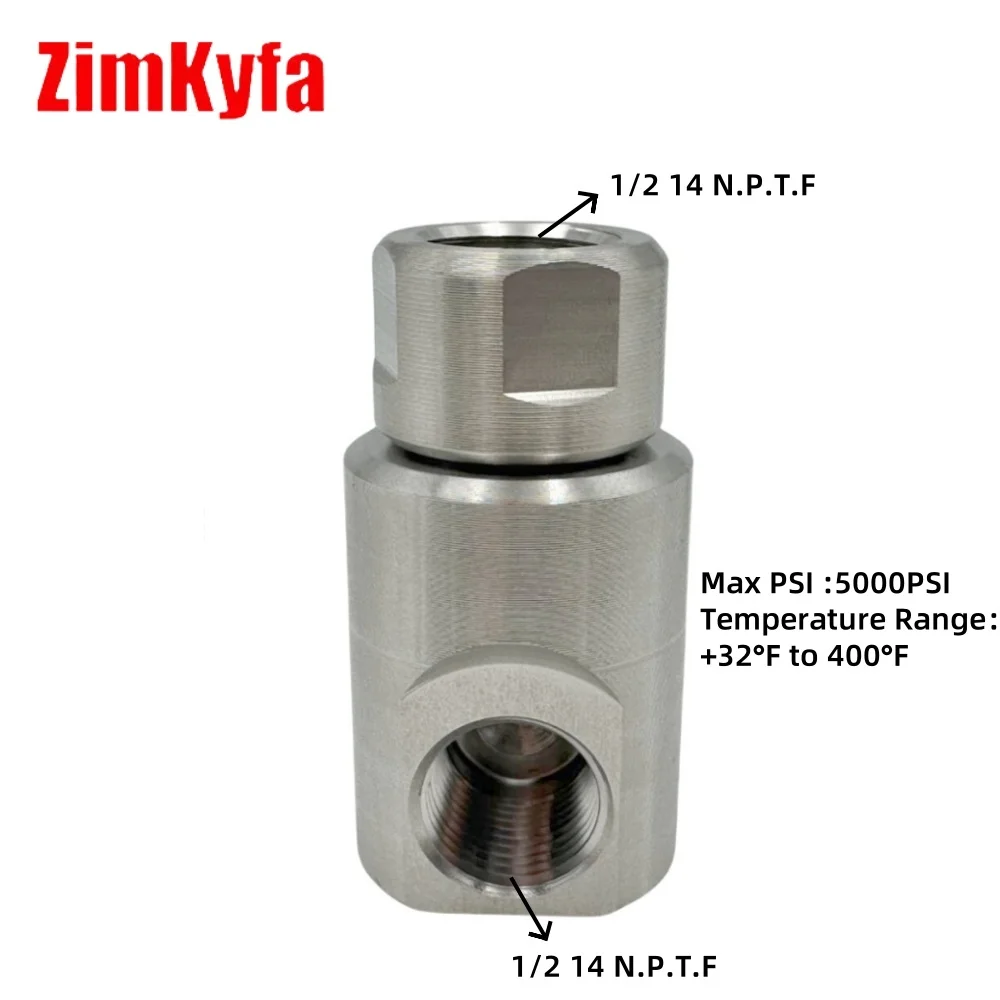 1/2In Hose Reel Swivel,5024-Ni-AL FXF Heavy Duty Steel Hose Reel Swivel for Industrial Rotary Unions