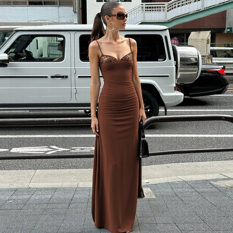 

2025 Fall New Sequin Deep V Neck Slit Dress, Sexy Bodycon Evening Gown for Banquet, Luxury Women's Long Dress