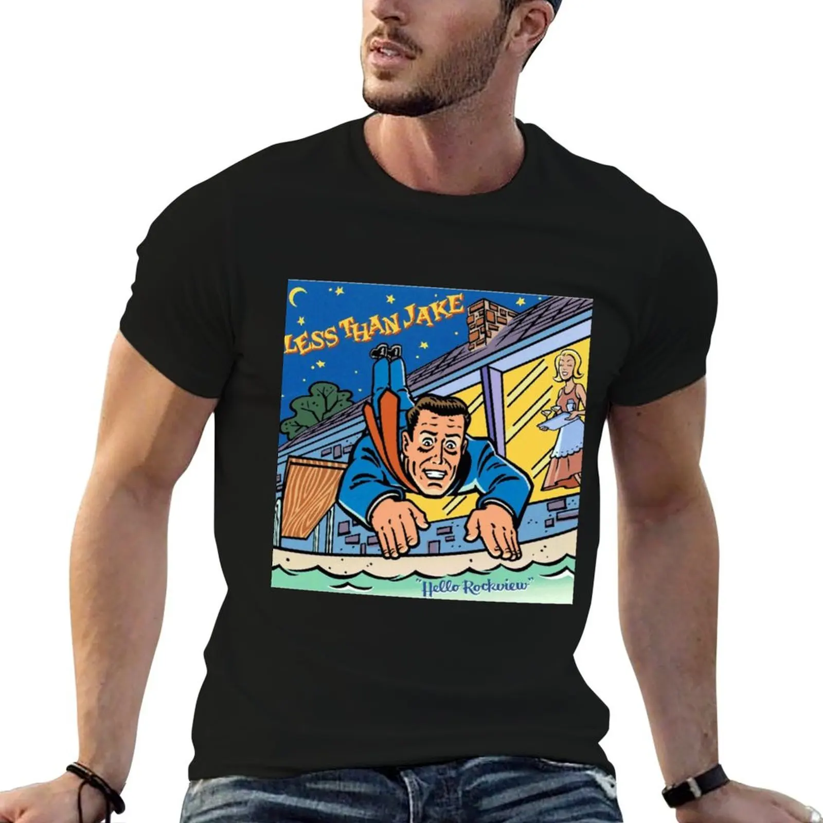 Less Than Jake Hello Rockview T-Shirt All Weather Casual Short Sleeve