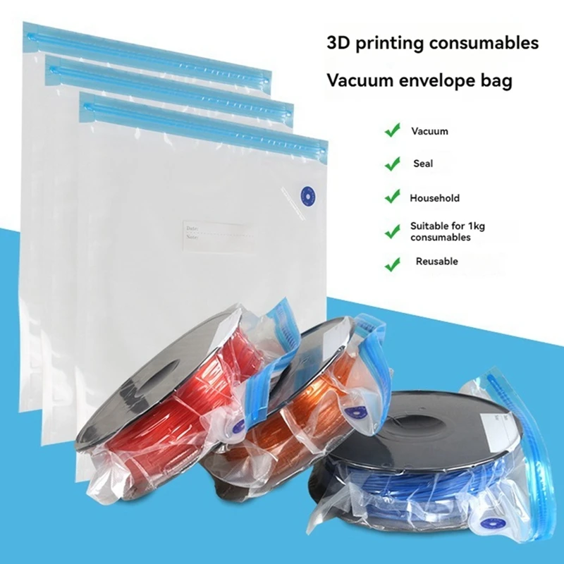 3D Printer Vacuum Bag Filament Storage Bag Storage Moisture Dustproof Vacuum Sealed Bag for 3D Printing Supplies A-A51M