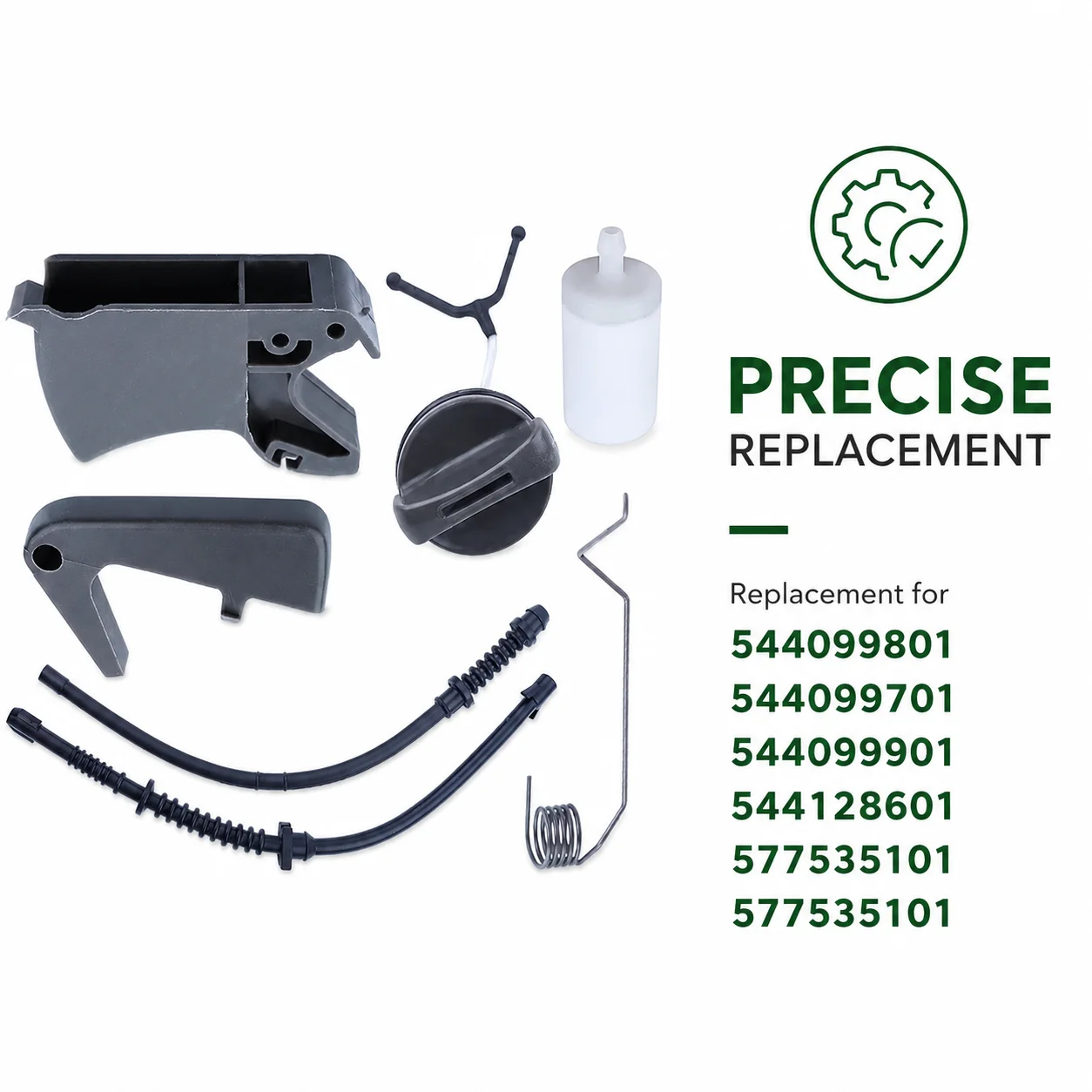 Throttle Trigger Lockout Spring Fuel Return Line Filter Repair Kit Fits Husqvarna 445 450 450E 445E Chainsaw w/Cap OEM 544099801