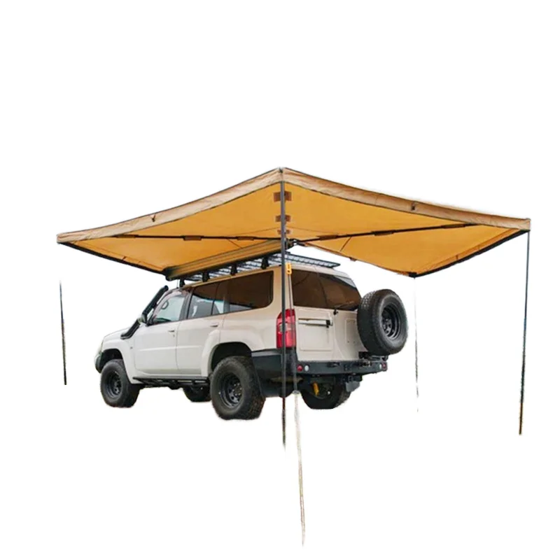 

2M Camper Tent Trailer Car Awning 270 Degree 2m Aluminum Pole Car Side Awning Automatic PVC Canvas Single,Car Awning