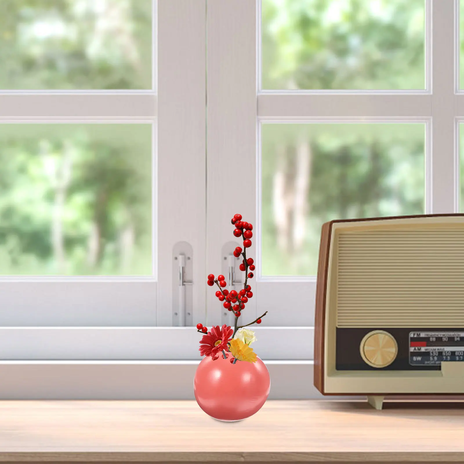 

Multi-Hole Resin Flower Vase Small Size for DIY Floral Arranging Dried Flowers Storage Modern Desktop Decor Bookshelf Living