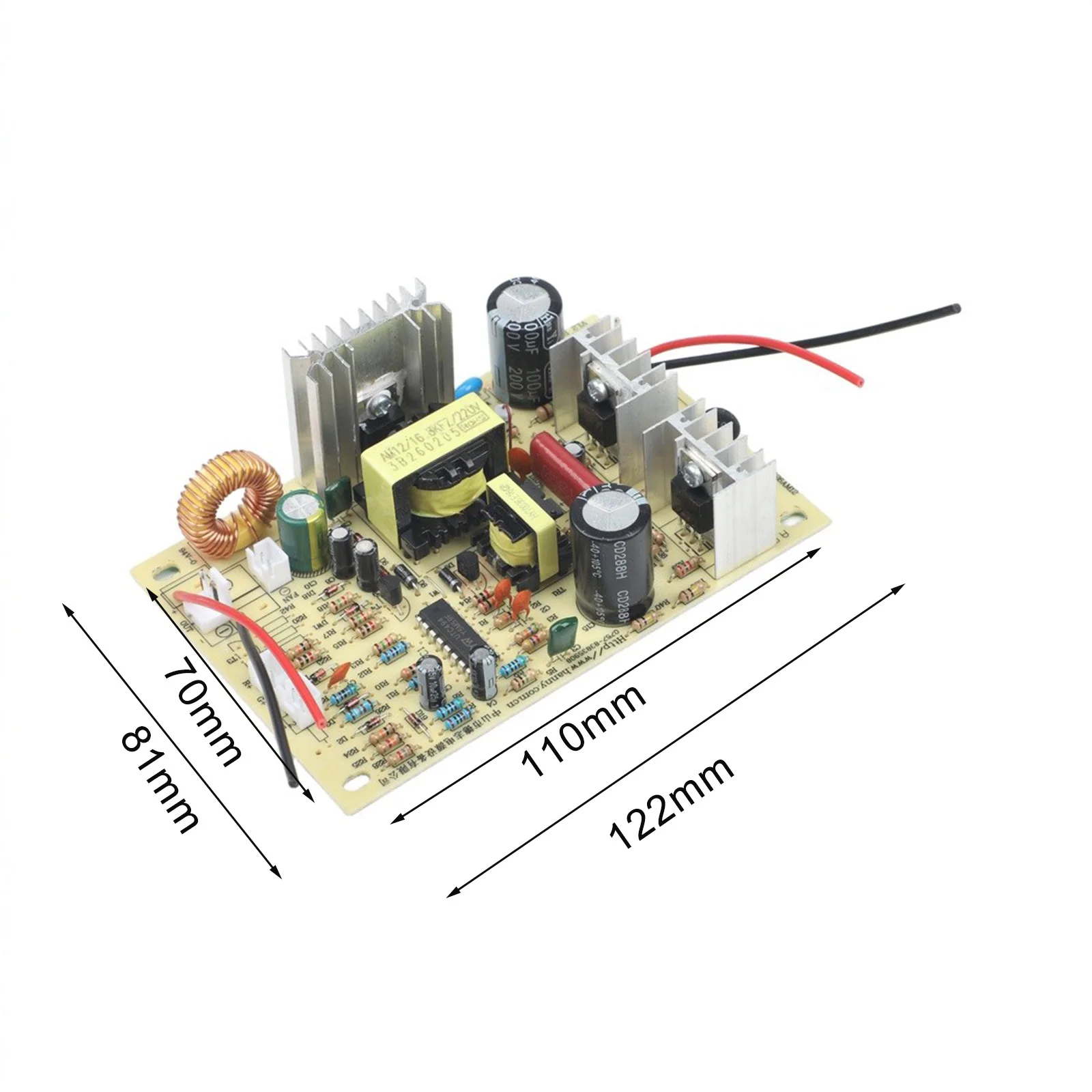 Efficient AC220V to DC12V Power Module for Water Cooling Applications with Multiple Ports 12.2x8.1x4.2cm Dimensions