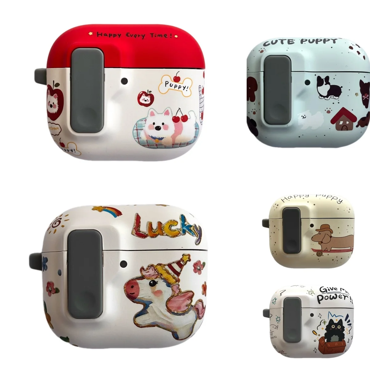 

For AirPods 4 Pro 2 1 case Cute Cartoon Design, Automatic Pop-up Lock, Shockproof Protective Anti-drop Earphone Cover