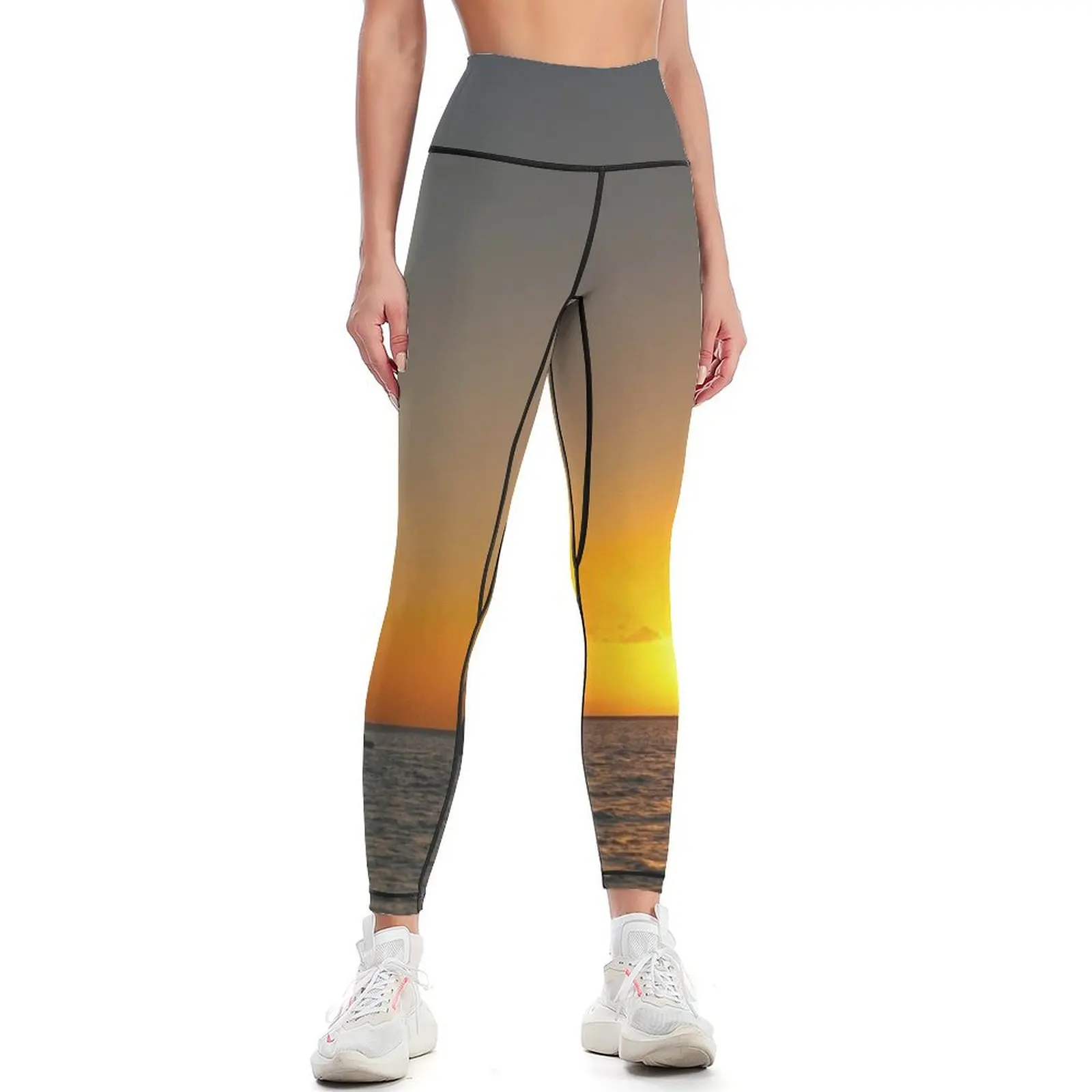 

Sunset Sea Australia Leggings Fitness woman Tight fitting woman Sports pants woman sport set Womens Leggings