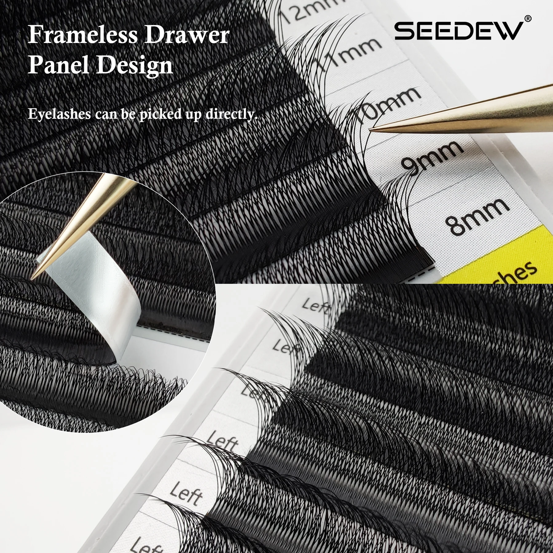 SEEDEW Fox 4D W-kształtne rzęsy Air Serie Miękkie Naturalne Objętościowe Miękkie Rzęsy Latające Rzęsy 4D