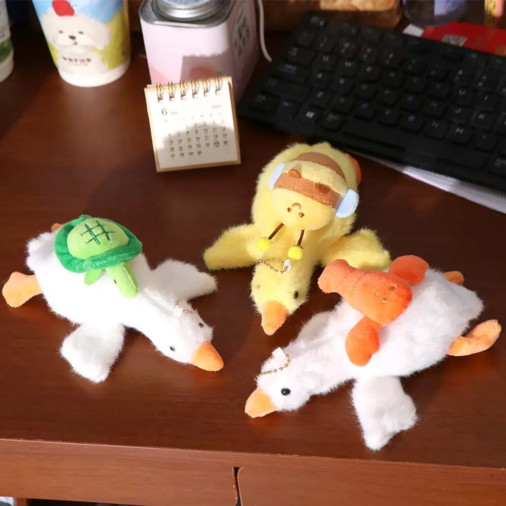 

Crayfish Turtles Bees Duck Keychain Fluffy Soft Bees Duck Pendant Trinket Can Pull Cartoon Duck Keychain Bag Hanging