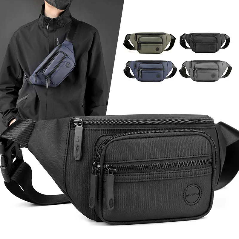 

Waterproof Waist Chest Bag Men's Outdoor Sports Hiking Large Capacity Crossbody Sling Bag Casual Single Shoulder Pack