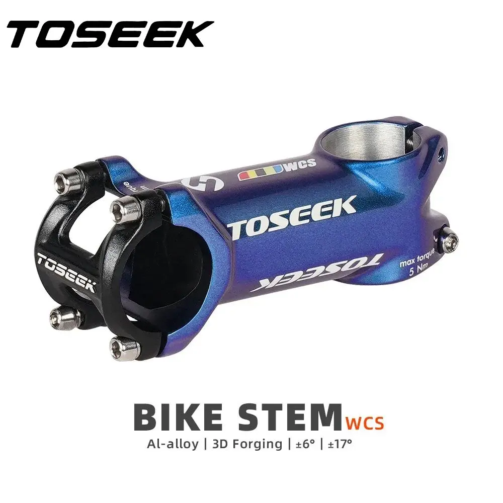 TOSEEK WCS Bike Stem MTB Road Bicycle Handlebar Stem 31.8mm Angle 6/17 Degrees 60/70/80/90/100/110mm